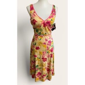 Bay Studio Floral Midi Sundress Women's Size 12 New With Tags Built-in Bra